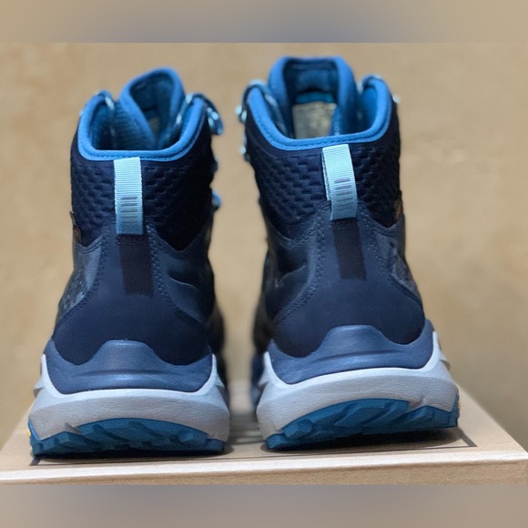 Hoka Womens Kaha GTX Trekking Hiking Boots Gore-Tex Lightweight Navy Blue - Picture 6 of 10